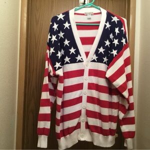 Patriotic Red, White, and Blue Star Sweater